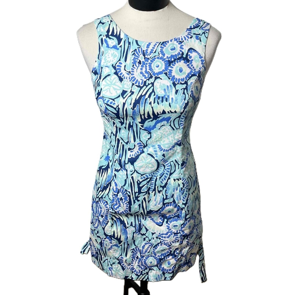 Lilly Pulitzer Blue Sleeveless Mila Preppy Dress Size 2‎